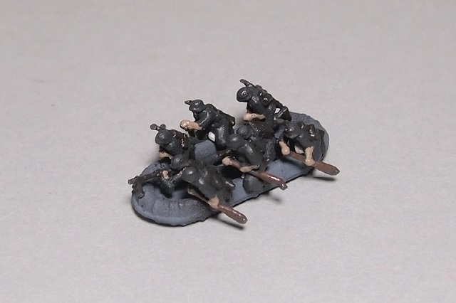 German Assault Team on Rubber Dinghy gray